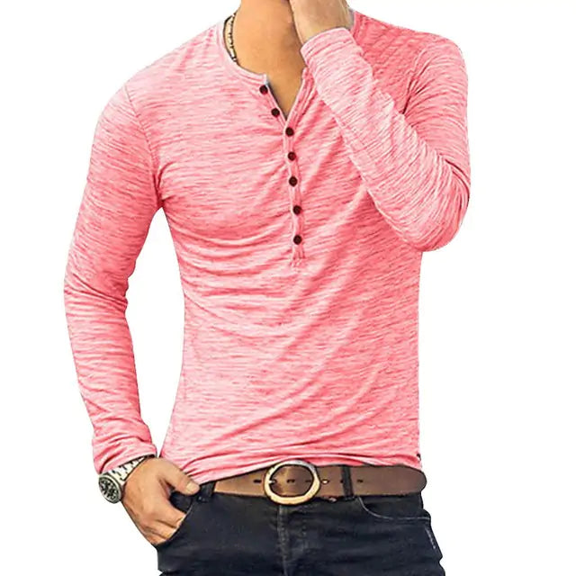Tee Shirt V-Neck Long Sleeve